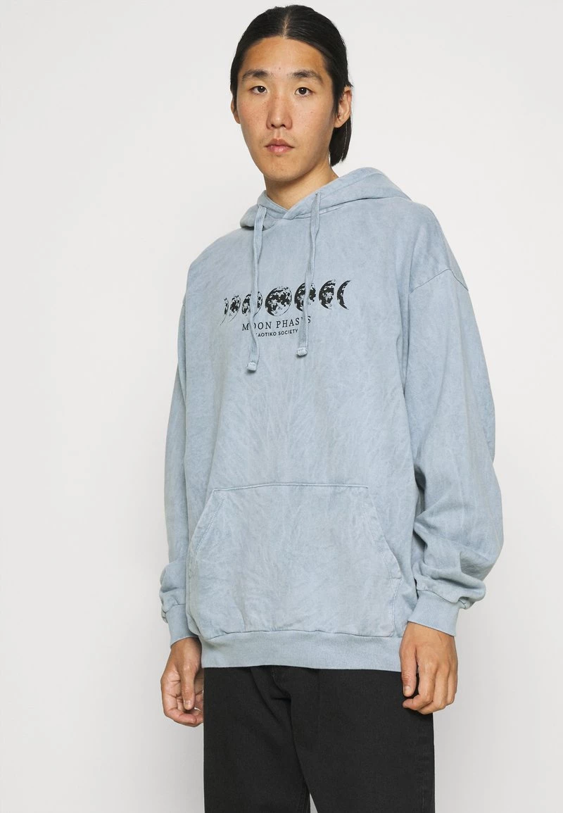 Kaotiko WASHED MOON PHASES UNISEX - Kapuzenpullover - Acero 3 Kaotiko WASHED MOON PHASES UNISEX - Kapuzenpullover - Acero