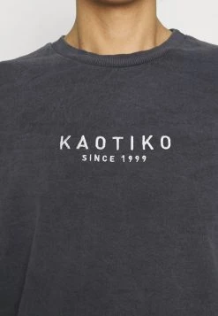 Kaotiko CREW WASHED ALAN - Sweatshirt - Black - Herren -Kaotiko || Fire And Glory Populaire Magasin e4546eb83df6433a92c3240e455503f6