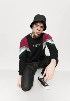 Kaotiko - Herren CREW SEATTLE - Sweatshirt - Black/burgundy -Kaotiko || Fire And Glory Populaire Magasin eb310db01d864c93ad3b63958ca1e89e