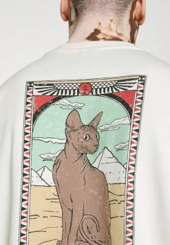 Kaotiko - Herren CREW EGYPTIAN CAT - Sweatshirt - Ivory -Kaotiko || Fire And Glory Populaire Magasin ed81c773f2a745d693c2c349ca3fa73b