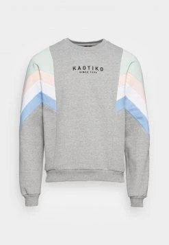 Kaotiko CREW SEATTLE - Sweatshirt - Grey/ Soft Green - Herren -Kaotiko || Fire And Glory Populaire Magasin eecdf67364774253ab5528fa9b09efba