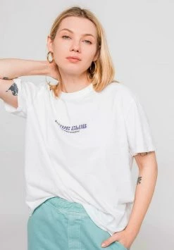Kaotiko WASHED LOVE CLUB - T-Shirt Print - Blanco - Damen