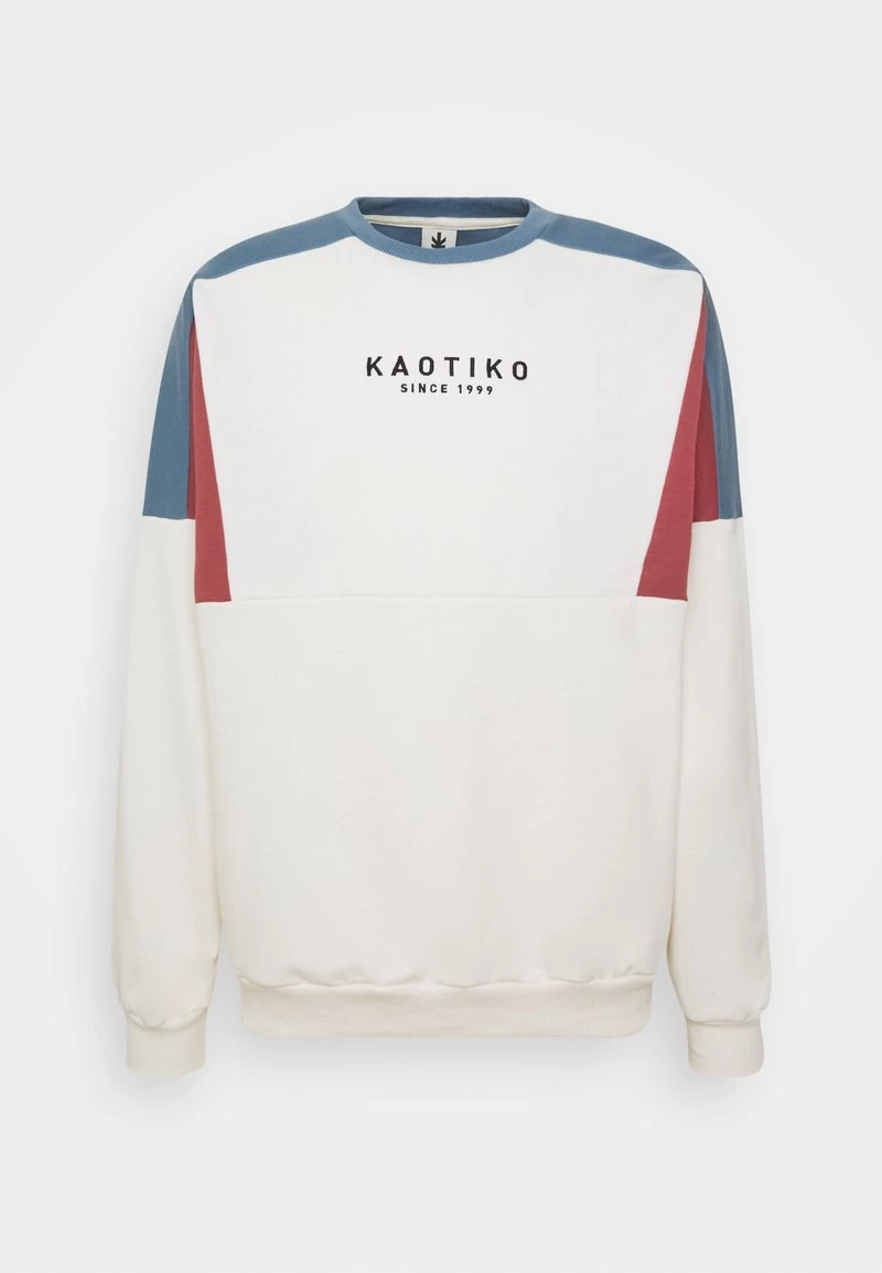 Kaotiko - Herren CREW SPIKE - Sweatshirt - Ivory/burgundy 3 Kaotiko - Herren CREW SPIKE - Sweatshirt - Ivory/burgundy