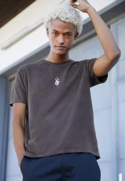 Kaotiko WASHED PALM VIBES UNISEX - T-Shirt Print - Brown